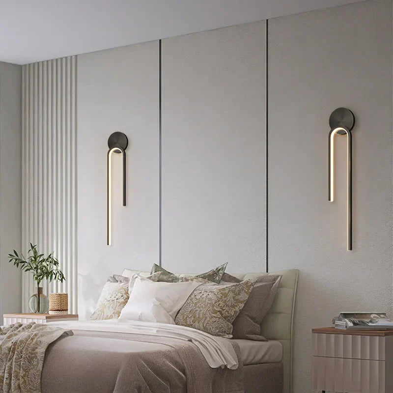 DecorBites™ Black Gold LED Wall Lamp Modern Minimalism Indoor Home Decor Fixture