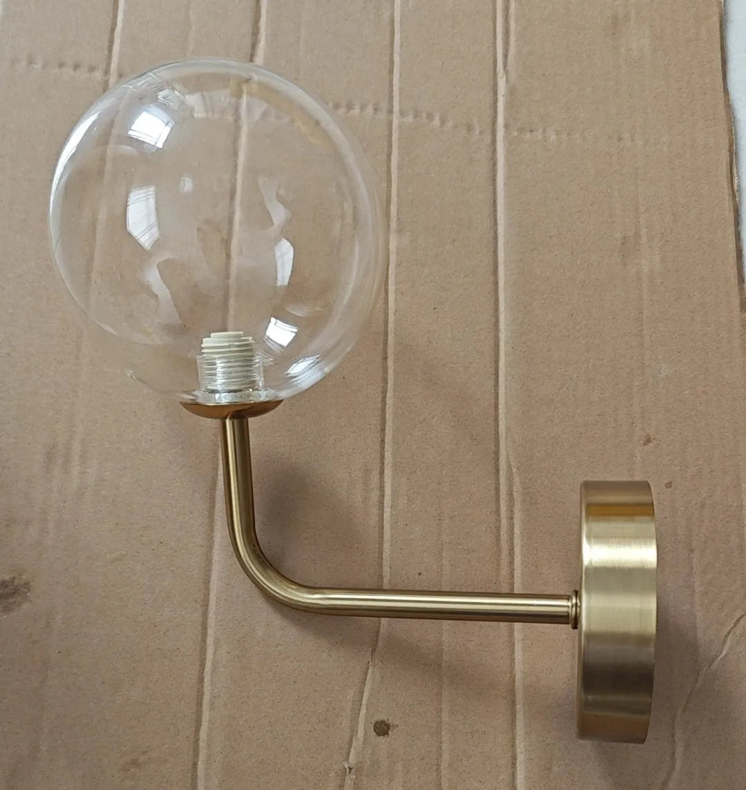 DecorBites™ Glass Ball Metal Bend Wall Lamp for Living Room Bedroom, Nordic Retro Design