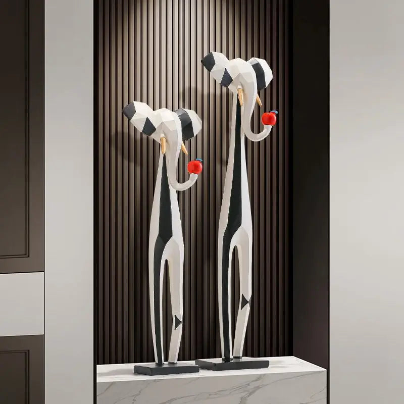 DecorBites™ Abstract Art Living Room TV Cabinet, Modern High-End Decor, Large & Slender