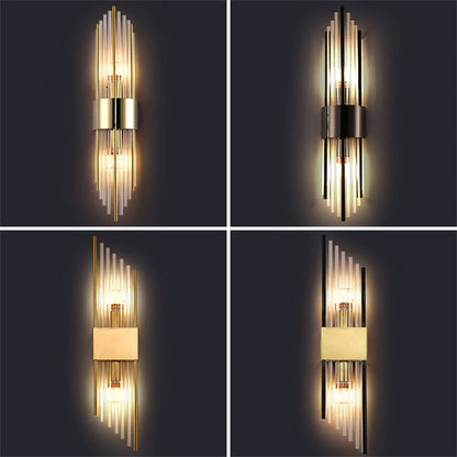 DecorBites™ Crystal LED Wall Lamp Stainless Steel Sconces for Bedroom Dining Room