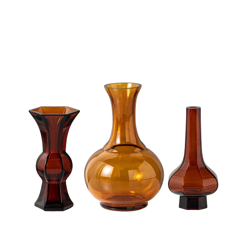 ™ Green Glass Geometry Vase Hydroponics Terrarium Home Decoration Accessory