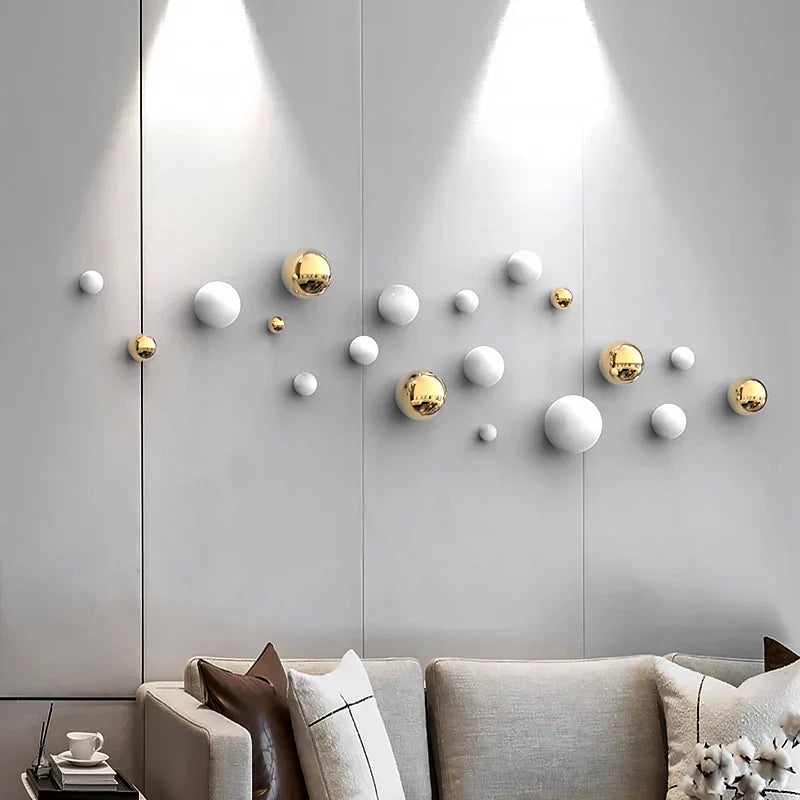 ™ Golden Stainless Steel Geometric Wall Decoration Art