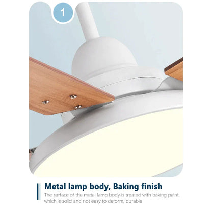 DecorBites™ 5-Blade Wooden Ceiling Fan Light with Remote Control and Adjustable Wind Speed