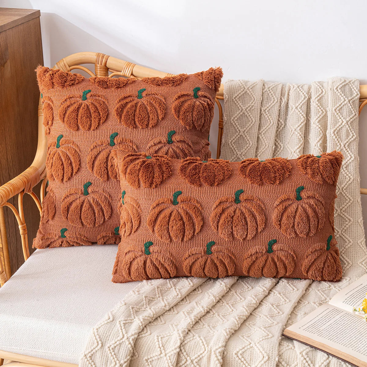 DecorBites™ Halloween Plush Cushion Cover for Festive Living Room Decor