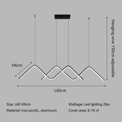 DecorBites™ Geometric LED Pendant Lights Modern Minimalist Chandelier Lighting