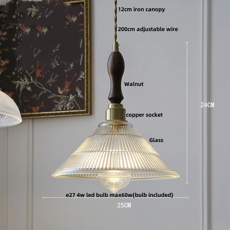 DecorBites™ Green Glass Adjustable LED Pendant Lights for Modern Nordic Home Decor