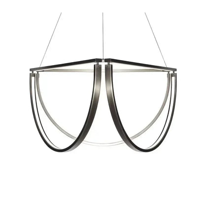DecorBites™ Black Gold Geometric LED Chandelier - Postmodern Indoor Hanging Lamps for Living Room