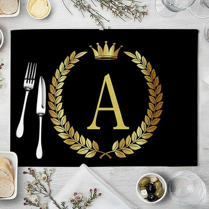 DecorBites™ Kitchen Table Mats Set of 4, 42*32cm, Cotton Linen Coasters for Dining Home Decor