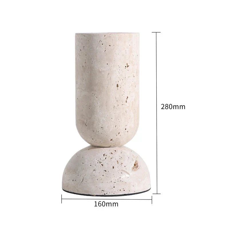 DecorBites™ Archway Shape Travertine Sculpture Figurine Statue for Home Decor