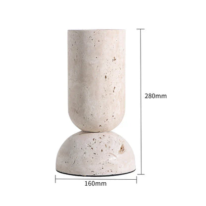 DecorBites™ Archway Shape Travertine Sculpture Figurine Statue for Home Decor