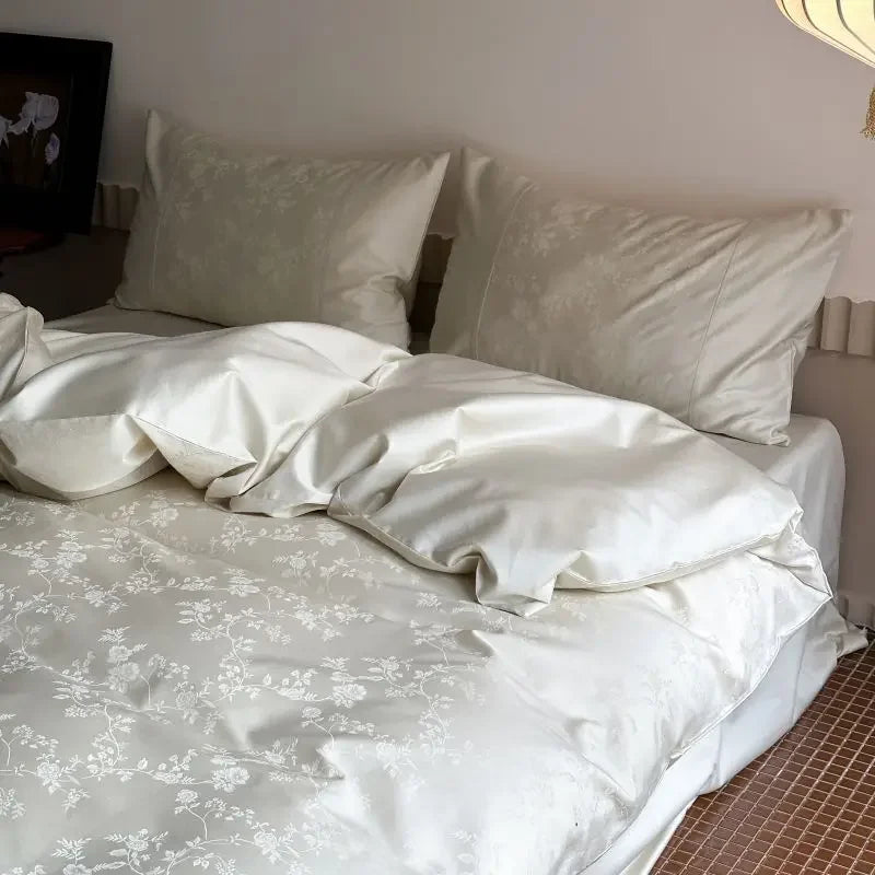 DecorBites™ Chinese Style 100% Cotton Jacquard Duvet Cover Set - Luxury Queen Bedding