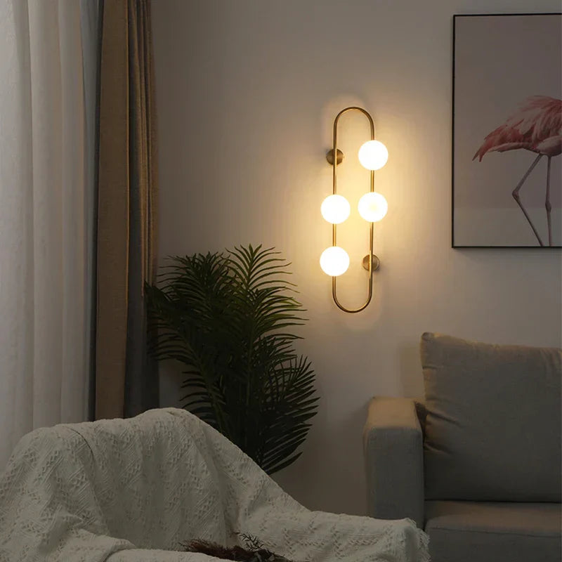DecorBites™ Luxe Glass Ball LED Wall Sconce for Modern Bedroom and Living Room
