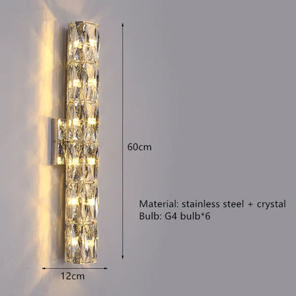 DecorBites™ Contemporary Crystal Wall Sconce for Bedside, Bathroom, Corridor, Aisle, TV Background Lighting