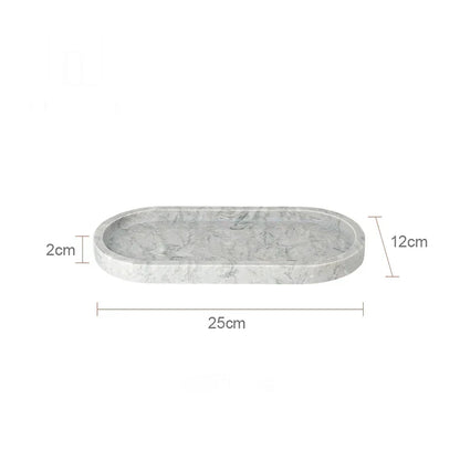 DecorBites™ Calacatta Marble Vanity Tray for Perfume Candles Jewelry Luxury Home Decor