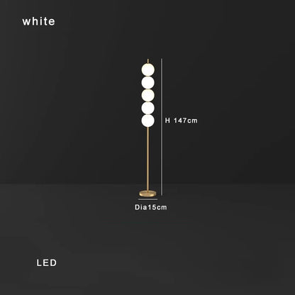 DecorBites™ Brass Floor Lamp for Living Room & Bedside Decor