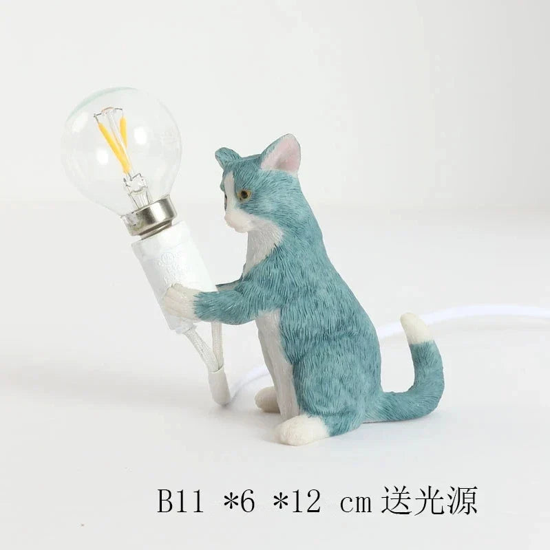 DecorBites™ Cat Resin Table Lamp for Children's Bedroom and Home Decor