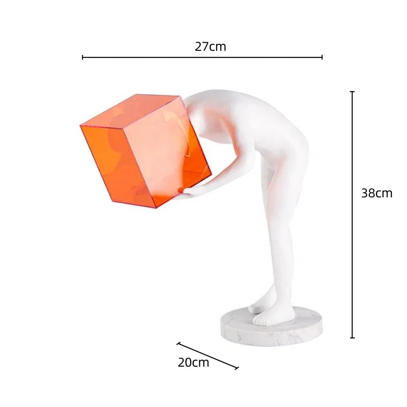DecorBites™ Abstract Figure Sculpture Cage Human Body Mind Decor Figurines