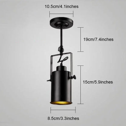 DecorBites™ Black Wrought Iron Spotlight Accent Lamp - Adjustable Flush Mount Lighting