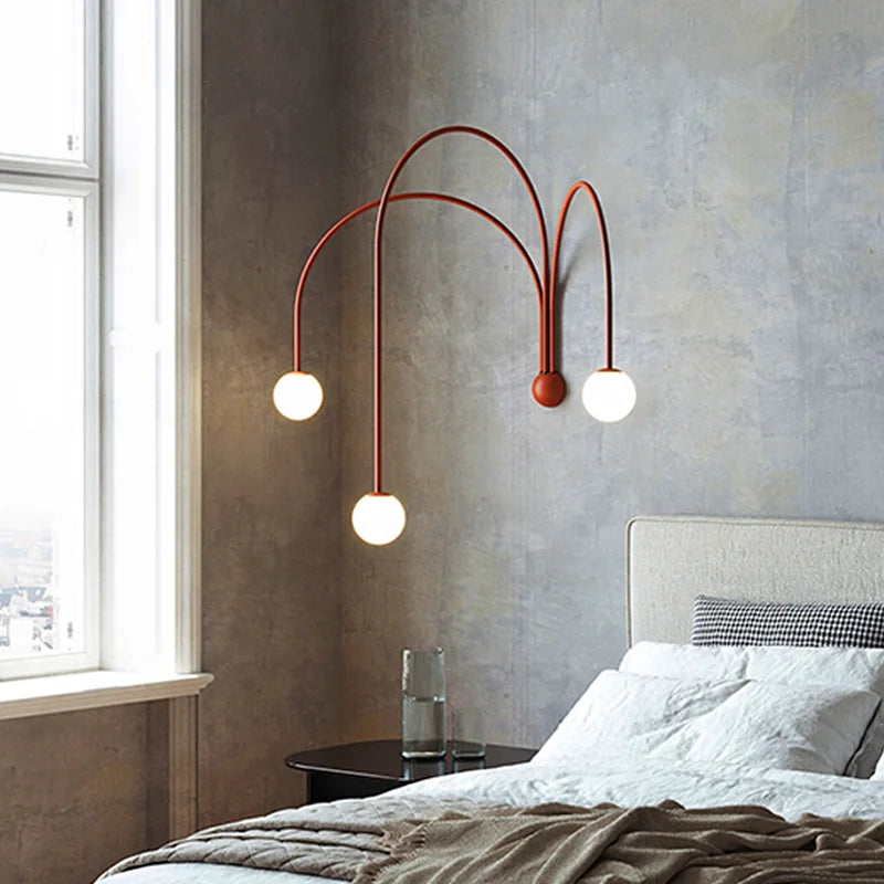 DecorBites™ Branch Glass Iron Wall Lamps: Modern Living Room Bedroom Lighting Sconce