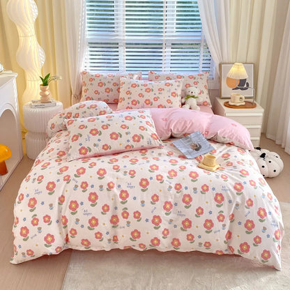 DecorBites™ Cotton Single Duvet Cover - Skin Friendly Quilt Cover for Single King Bed