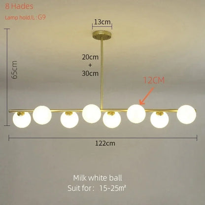 DecorBites™ Bean Glass Chandelier: Modern Magic Lighting for Kitchen Living Room Bedroom