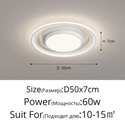DecorBites™ LED Ceiling Light with Remote Dimming for Modern Nordic Home Decor