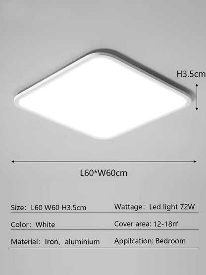 DecorBites™ LED Rectangular Ceiling Light for Modern Minimalist Living Room and Bedroom Decor