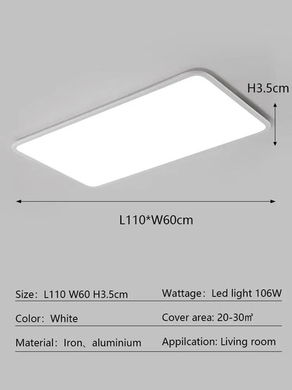 DecorBites™ LED Ceiling Lamp: Modern Minimalist Rectangular Design for Living room, Bedroom, Indoor Lighting