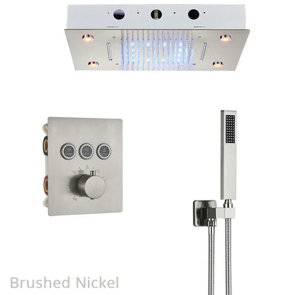 DecorBites™ 3-Way Shower System with Rainfall Waterfall Head and Bathtub Mixer Tap.