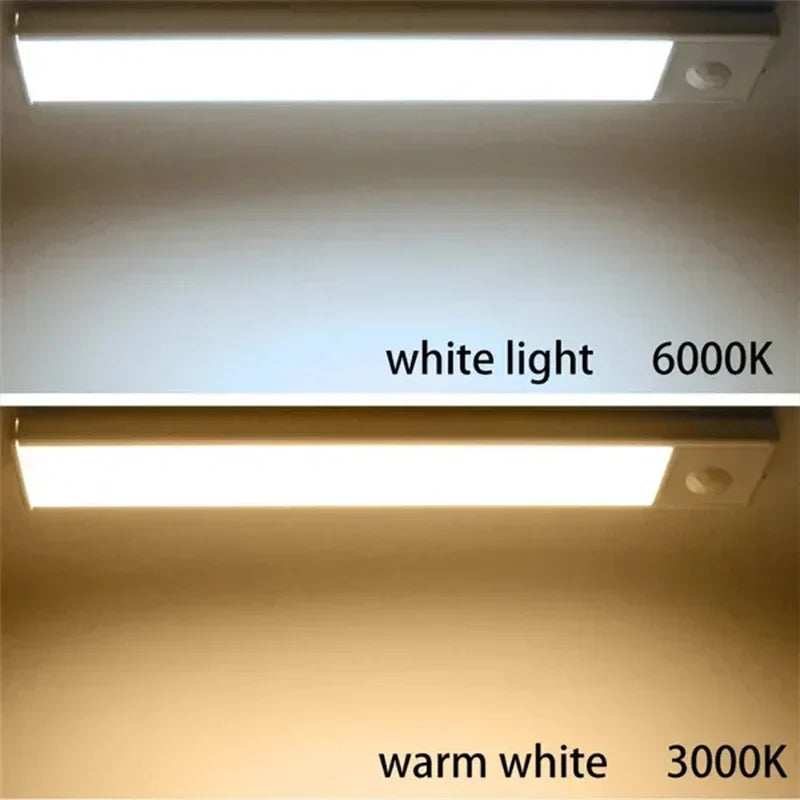 DecorBites™ LED Motion Sensor Cabinet Light: Dimmable Rechargeable Nightlight