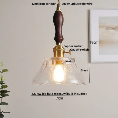DecorBites™ Green Glass Adjustable LED Pendant Lamp - Modern Nordic Hanging Light