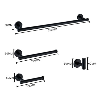 DecorBites™ Brushed Gold Bathroom Accessories Set Hand Towel Bar Rack Toilet Paper Holder