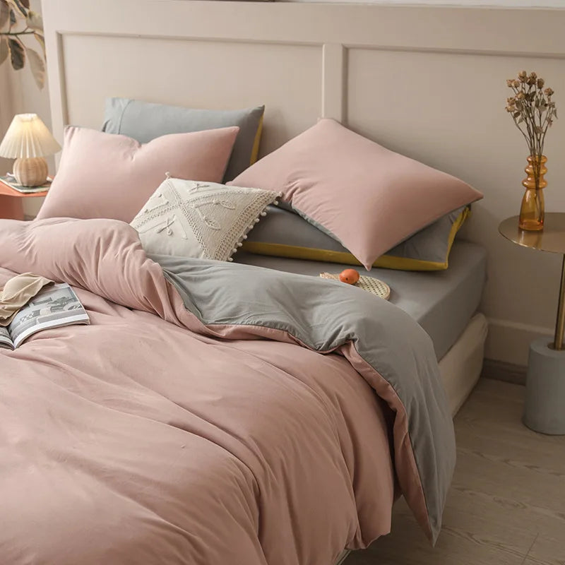 DecorBites™ Cartoon Print Bedding Set: Breathable Duvet Cover, Bed Sheet, Pillowcases - Double & Single Sizes
