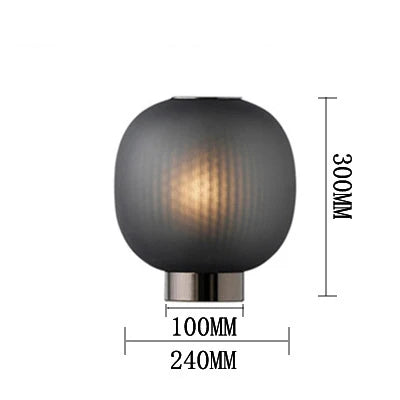 DecorBites™ Black Glass Ball Nordic Design LED Table Light for Bedroom and Living Room
