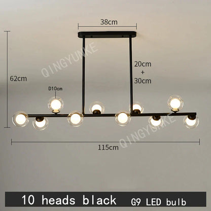 DecorBites™ Bubble Ball LED Hanging Chandelier: Modern Nordic Magic Bean Design with G9 Lights