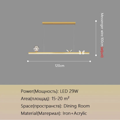 DecorBites™ Butterfly Chandelier Pendant Lamp for Dining Room, Study, Bar, and Office
