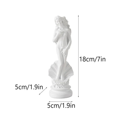 DecorBites™ 18cm Aphrodite Sculpture: Greek Goddess Statue for Home & Office Decor