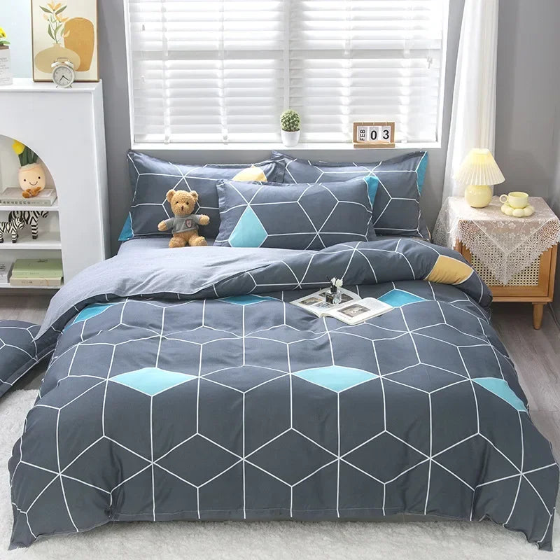 DecorBites™ Cartoon King Size Duvet Set 220x240 with Pillowcase - Skin Friendly & Comfortable