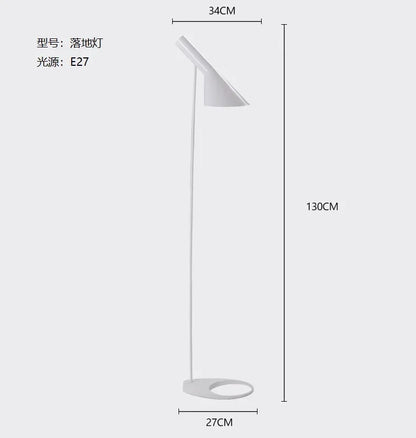 DecorBites™ Arne Jacobsen Corner Floor Lamp Black White LED Modern Living Room Decor
