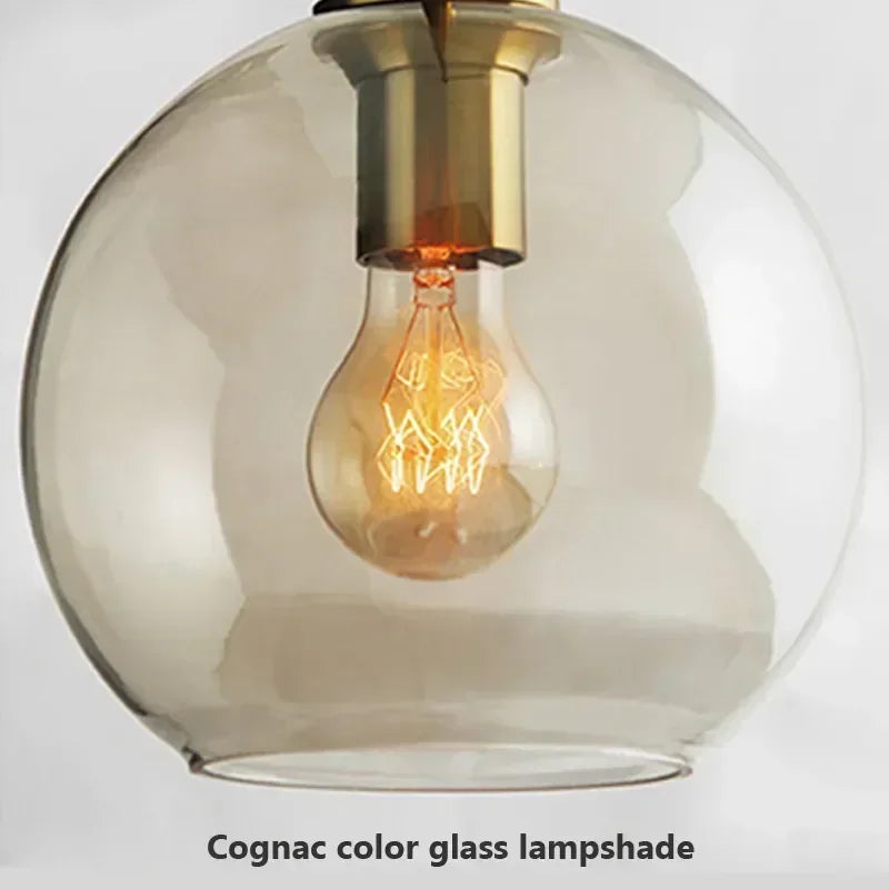 DecorBites™ Industrial Glass Pendant Light for Living Room Kitchen Chandeliers