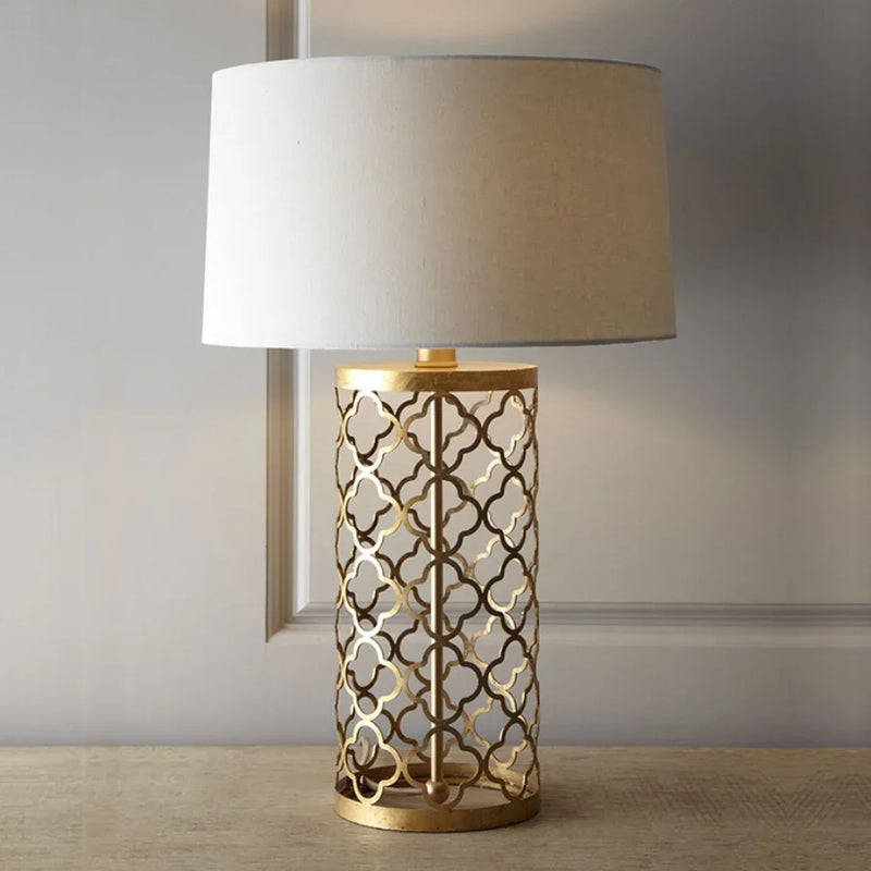™ Gold Bird Cage Iron Desk Lamp: Minimalist European Iron Art Grid Table Light