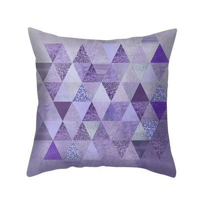 DecorBites™ Blue Purple Polyester Pillow Case Throw Pillow Cover for Home Office Bedroom Sofa