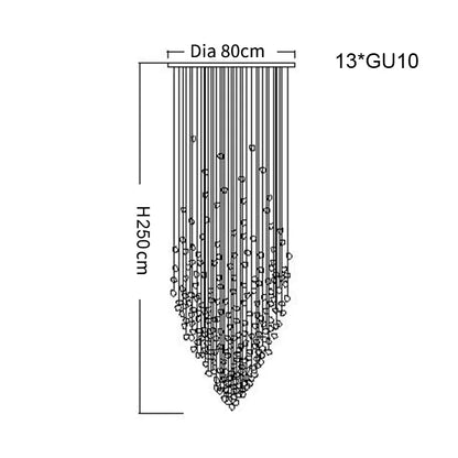 DecorBites™ Crystal LED Chandelier: Luxury Staircase & Hallway Lighting Fixture