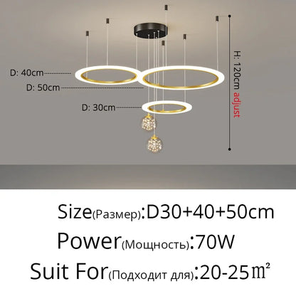 DecorBites™ LED Star Chandelier for Modern Living Room Bedroom Decor