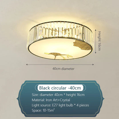 DecorBites™ Crystal Round Ceiling Light - Modern Warm Bedroom Atmosphere