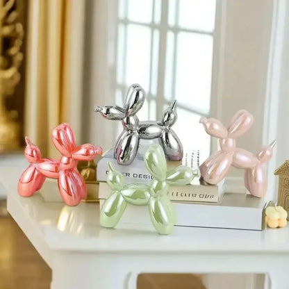 DecorBites™ 22cm Balloon Dog Ceramic Sculpture Decor Statue Office Gift