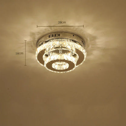 DecorBites™ Crystal LED Ceiling Lamps Modern Chandeliers for Home Room Decor