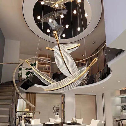 ™ Leaf-Shaped Dining Table Chandelier | Art Decor Room Lustres