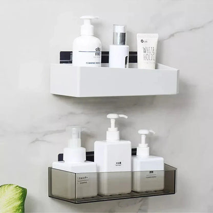 DecorBites™ Bathroom Shelves Wall Mounted Shower Organizer Basket Storage Rack