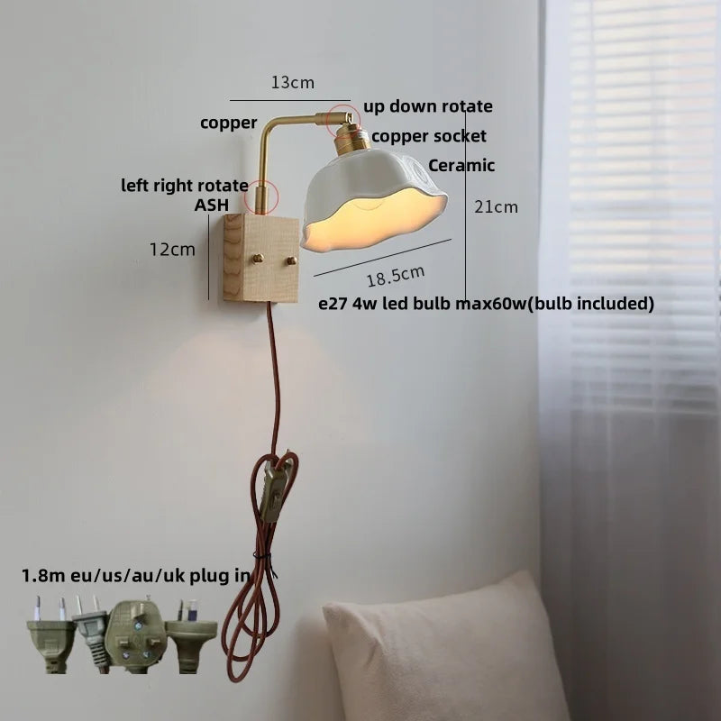 DecorBites™ Ceramic LED Wall Sconce Rotatable Modern Vanity Light